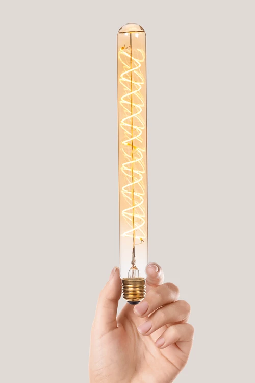 Lucide T32 - Ampoule filament - Ø 3,2 cm - E27 - 1x4,9W 2200K - Ambre - ambiance 1